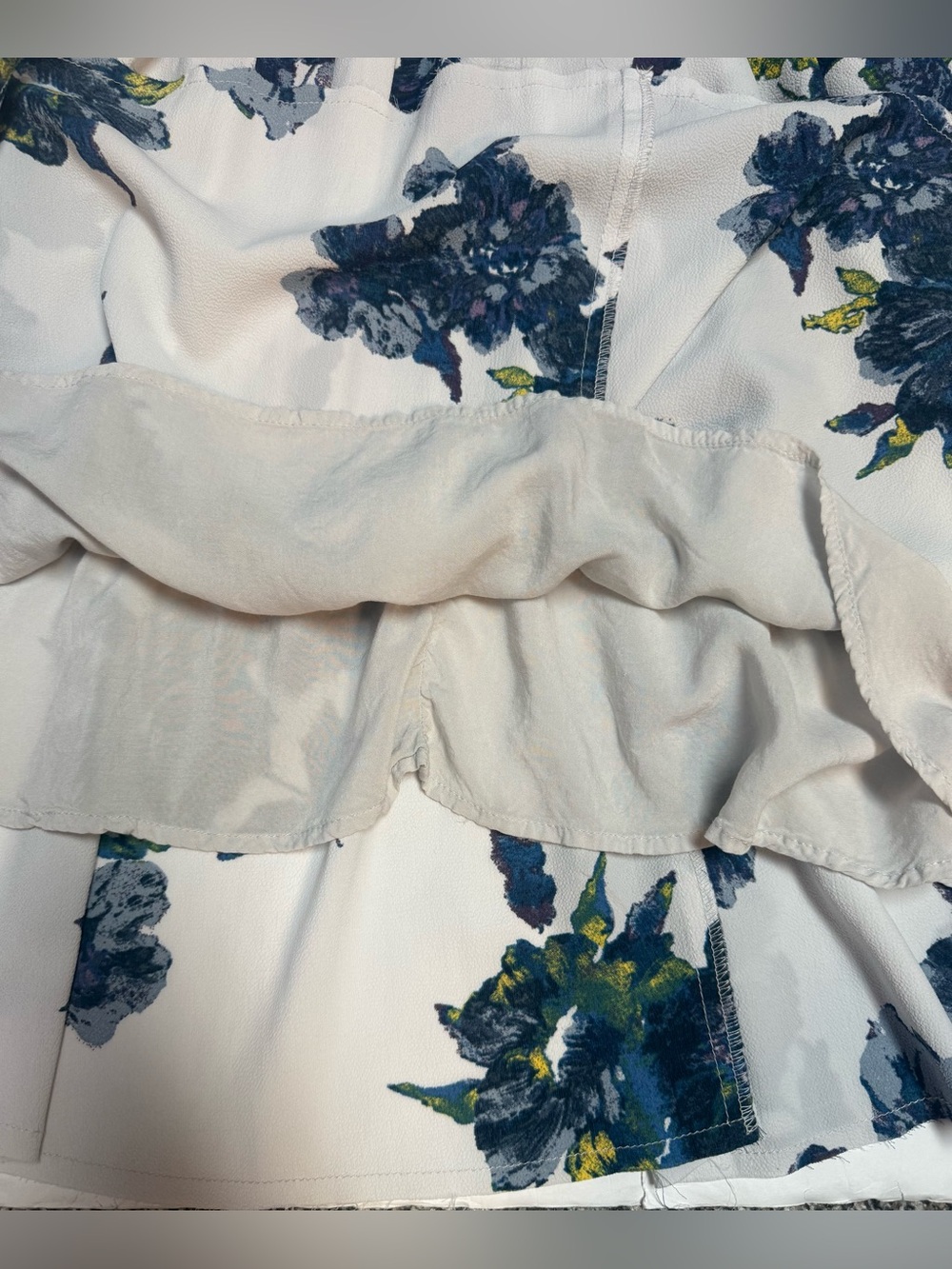 Free People Cloud Combo White Floral Casual Sleeveless Pleated Mini Dress M/L - Picture 11 of 15